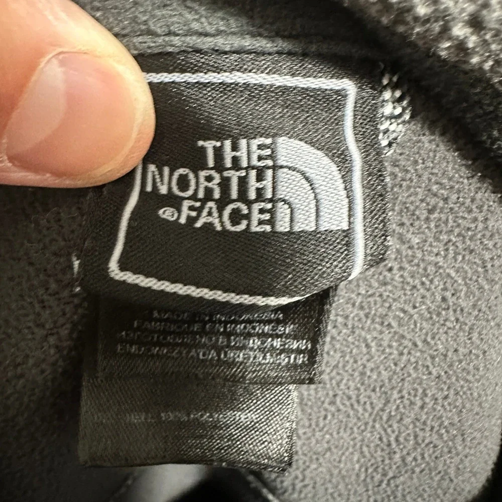 The North Face Mens Full Zip Fleece Jacket Gray Mock Neck‎ Size L Large